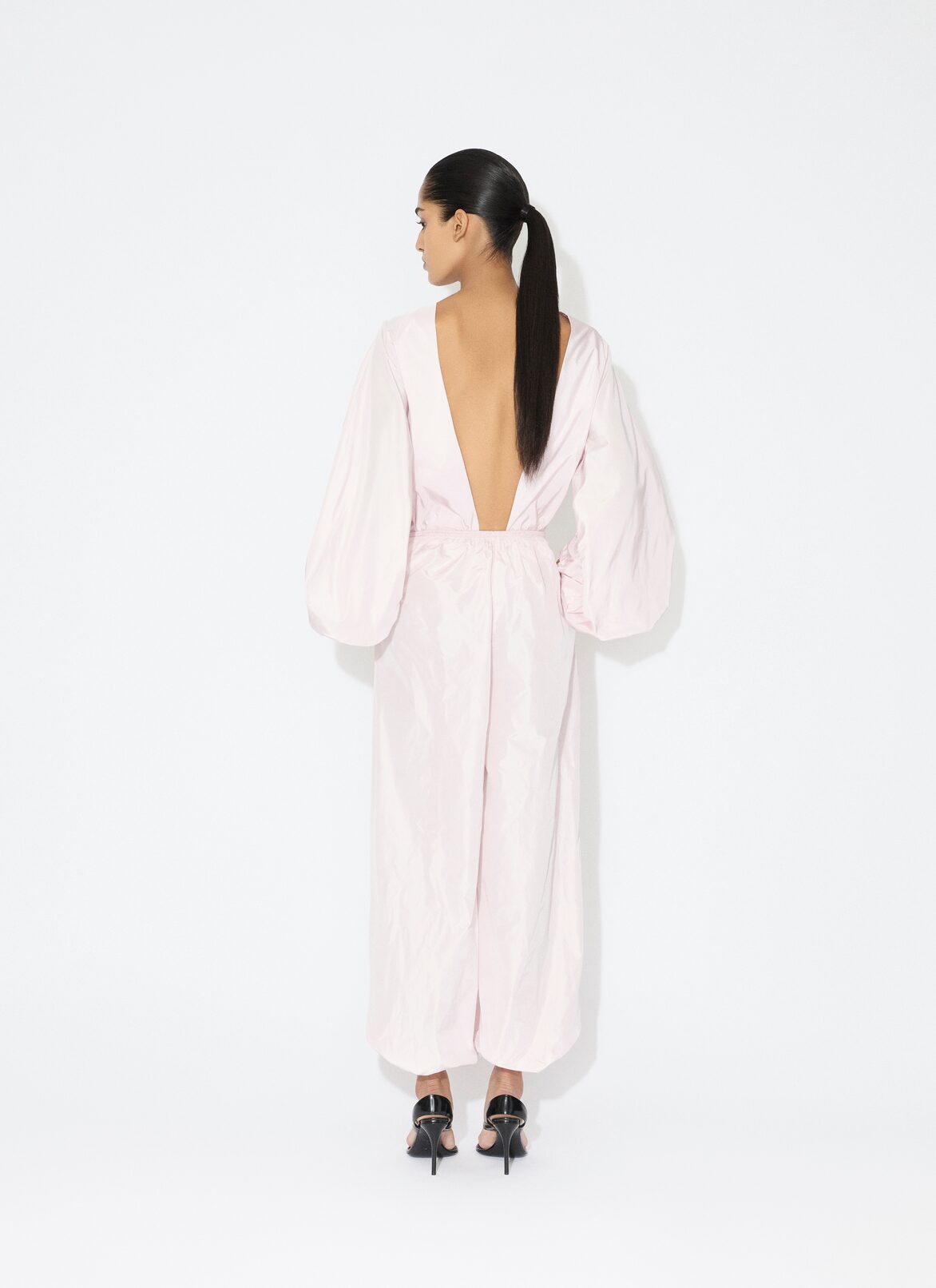 TAFFETA BODY-BLOUSE ALAÏA PINK TAFFETA BODY-BLOUSE